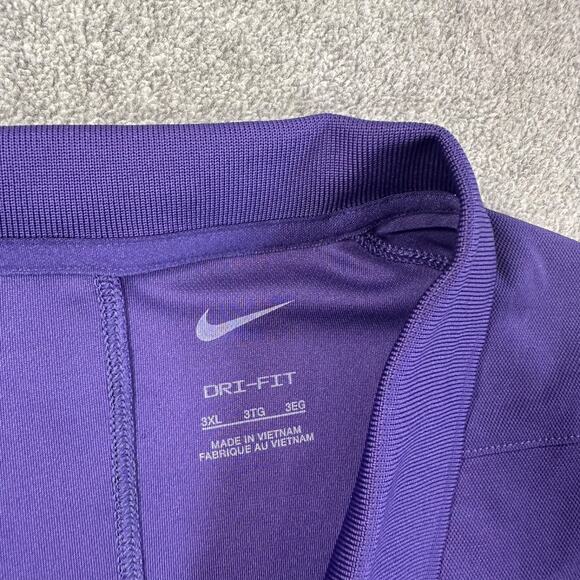 Kansas State Wildcats Nike Dri-Fit Polo Shirt Men's 3XL Purple Short Sleeve - Picture 3 of 8